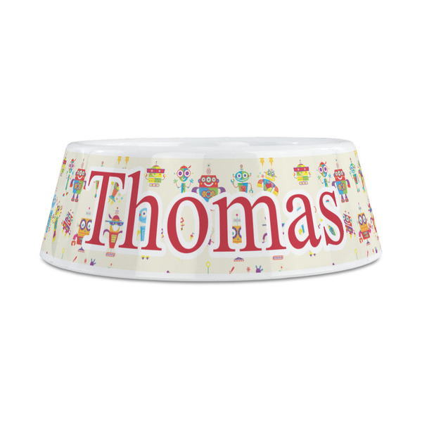 Rocking Robots Plastic Dog Bowls - Medium - FRONT