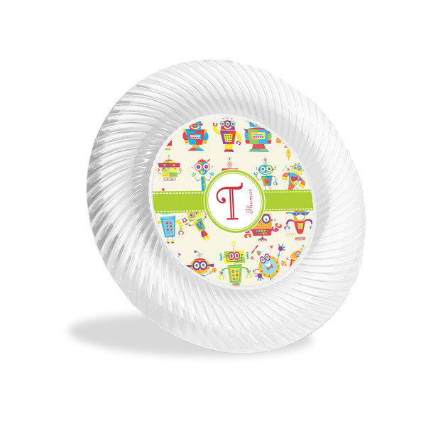 Custom Rocking Robots Plastic Party Appetizer & Dessert Plates - 6" (Personalized)