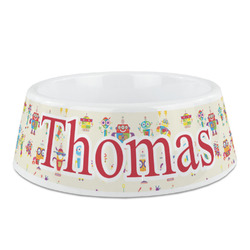 Rocking Robots Plastic Dog Bowl (Personalized)