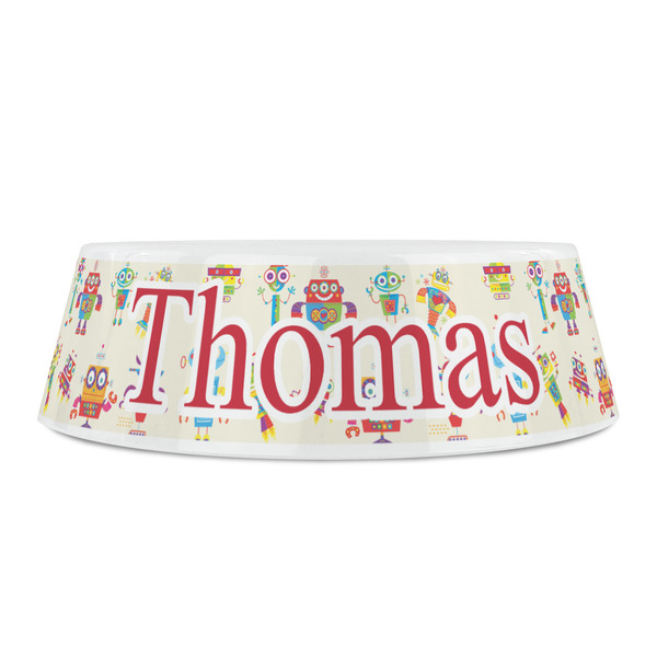 Rocking Robots Plastic Pet Bowls - Small - FRONT