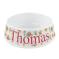 Rocking Robots Plastic Dog Bowl - Small (Personalized)