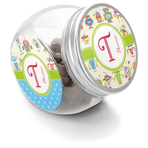 Custom Rocking Robots Puppy Treat Jar (Personalized)