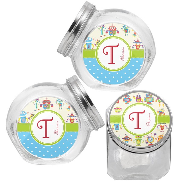 Rocking Robots Puppy Treat Jar - Top Left Right
