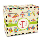 Rocking Robots Wood Recipe Box - Full Color Print (Personalized)