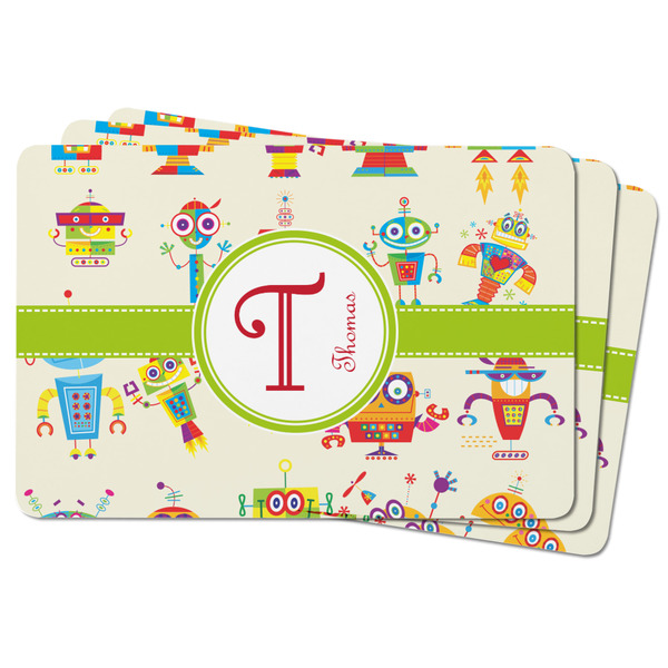 Rocking Robots Rectangular Fridge Magnet - THREE