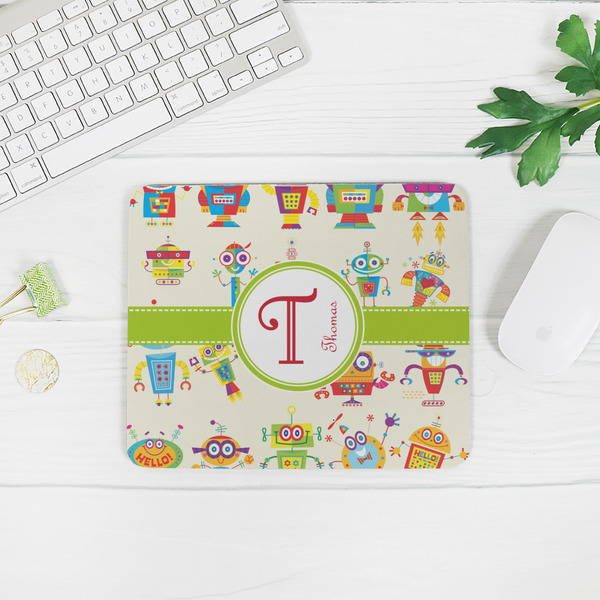 Rocking Robots Rectangular Mouse Pad - LIFESTYLE 2