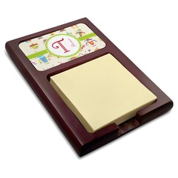 Rocking Robots Red Mahogany Sticky Note Holder (Personalized)