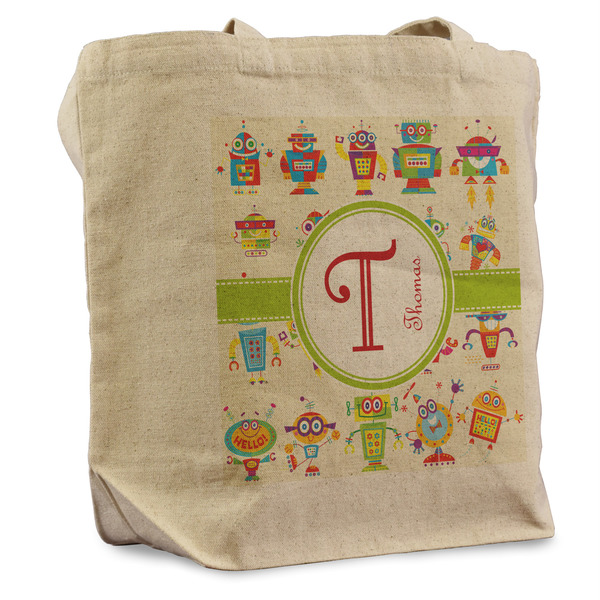 Custom Rocking Robots Reusable Cotton Grocery Bag (Personalized)