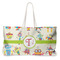 Rocking Robots Large Rope Tote Bag - Front View