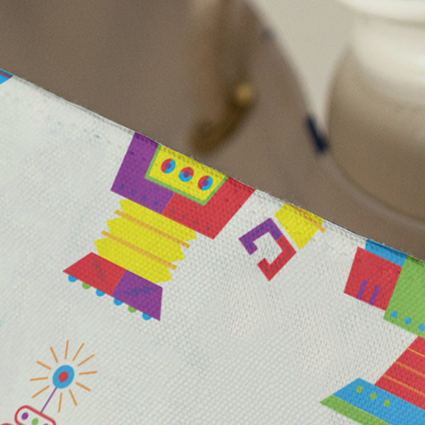 Rocking Robots Large Rope Tote - Close Up View