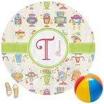 Rocking Robots Round Beach Towel (Personalized)