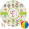 Rocking Robots Round Beach Towel (Personalized)