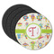 Rocking Robots Round Rubber Backed Coasters - Set of 4 (Personalized)
