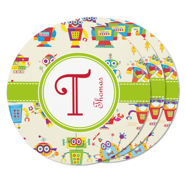 Rocking Robots Round Fridge Magnet - THREE