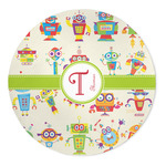 Rocking Robots 5' Round Indoor Area Rug (Personalized)