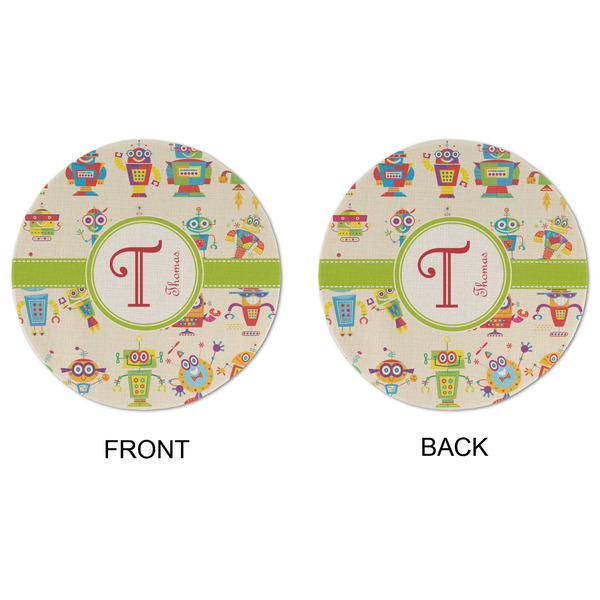 Rocking Robots Round Linen Placemats - APPROVAL (double sided)
