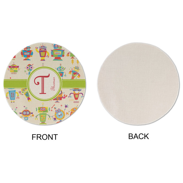 Rocking Robots Round Linen Placemats - APPROVAL (single sided)