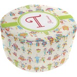Rocking Robots Round Pouf Ottoman (Personalized)