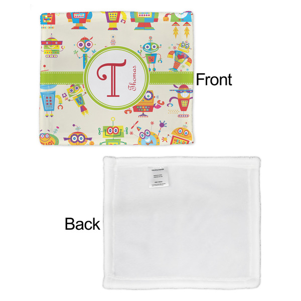 Rocking Robots Security Blanket - Front & White Back View