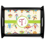 Rocking Robots Black Wooden Tray - Large (Personalized)