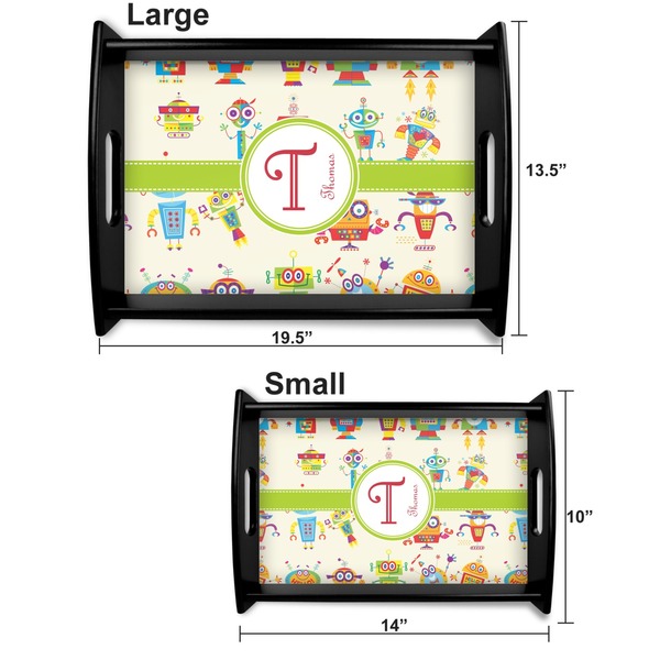Rocking Robots Serving Tray Black Sizes