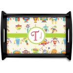 Rocking Robots Black Wooden Tray - Small (Personalized)