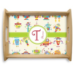 Rocking Robots Natural Wooden Tray - Large (Personalized)