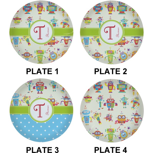 Rocking Robots Set of Lunch / Dinner Plates (Approval)
