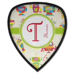 Rocking Robots Iron on Shield Patch A w/ Name and Initial