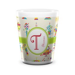 Rocking Robots Ceramic Shot Glass - 1.5 oz - White - Set of 4 (Personalized)