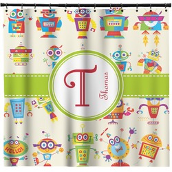 Rocking Robots Shower Curtain - 71" x 74" (Personalized)