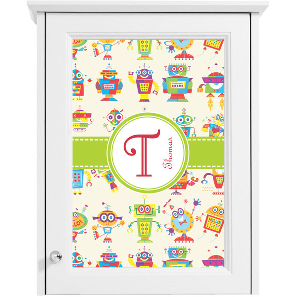 Rocking Robots Single White Cabinet Decal