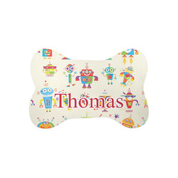 Rocking Robots Bone Shaped Dog Food Mat (Small) (Personalized)