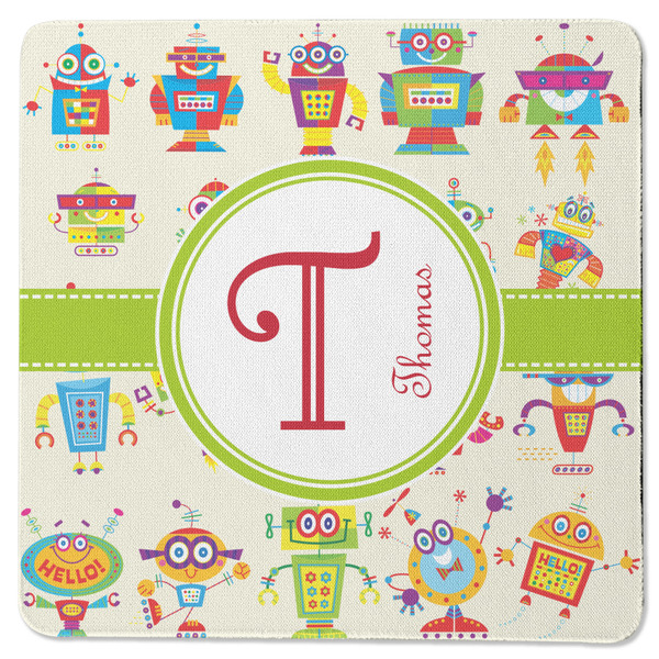 Rocking Robots Square Coaster Rubber Back - Single