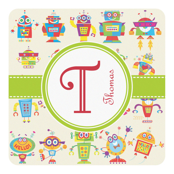 Custom Rocking Robots Square Decal - Large (Personalized)