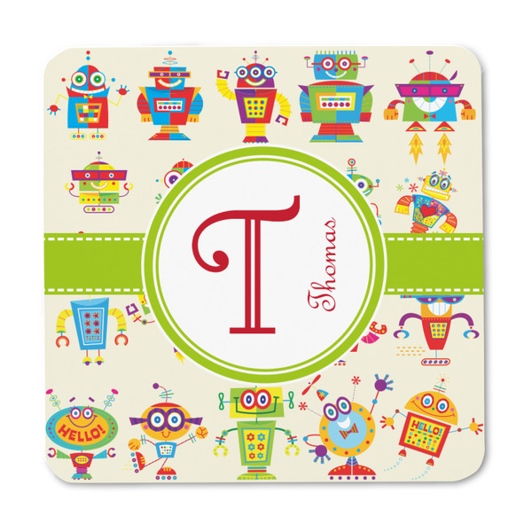 Rocking Robots Square Fridge Magnet - FRONT