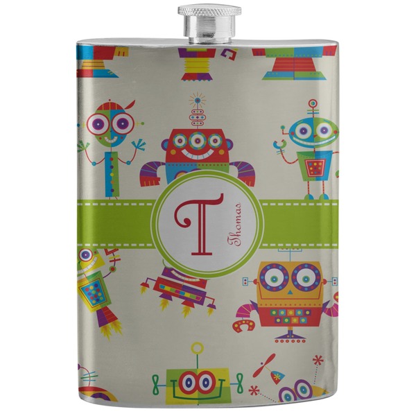 Custom Rocking Robots Stainless Steel Flask (Personalized)