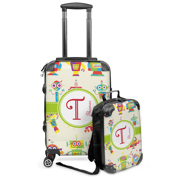 Custom Rocking Robots Kids 2-Piece Luggage Set - Suitcase & Backpack (Personalized)