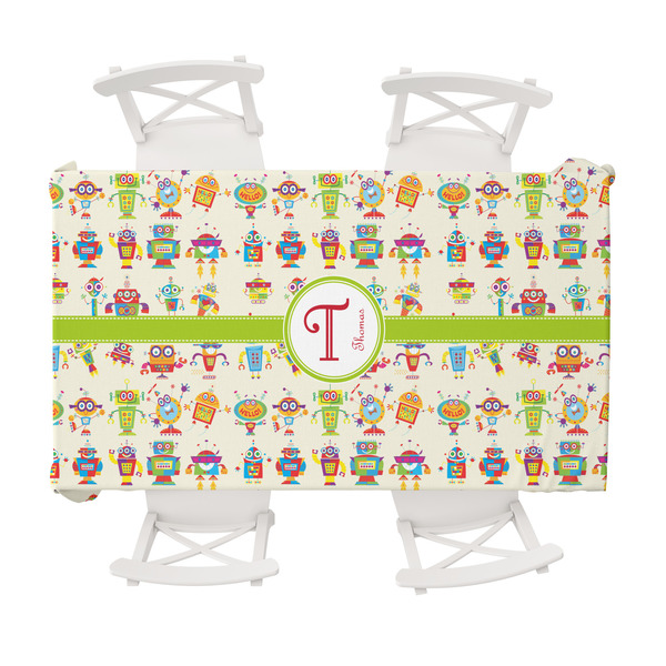 Custom Rocking Robots Tablecloth - 58"x102" (Personalized)