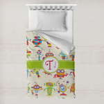 Rocking Robots Toddler Duvet Cover w/ Name and Initial