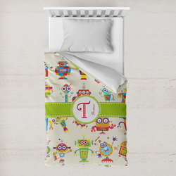 Rocking Robots Toddler Duvet Cover w/ Name and Initial