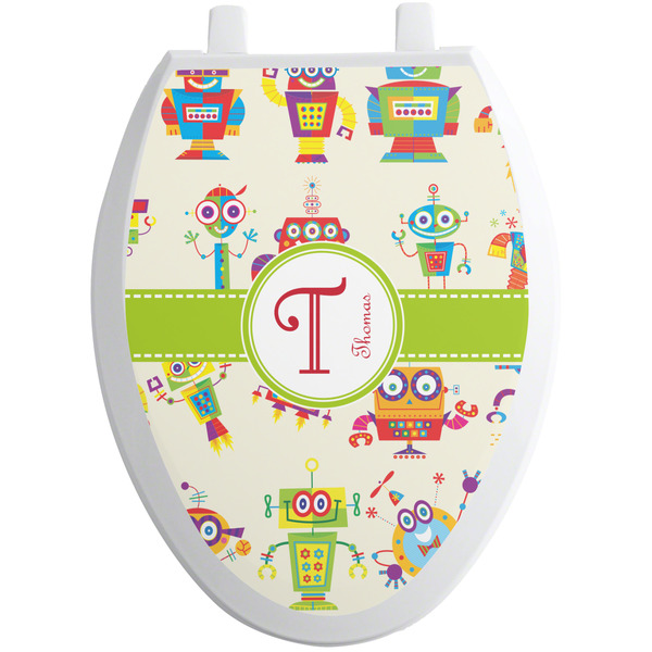Custom Rocking Robots Toilet Seat Decal - Elongated (Personalized)