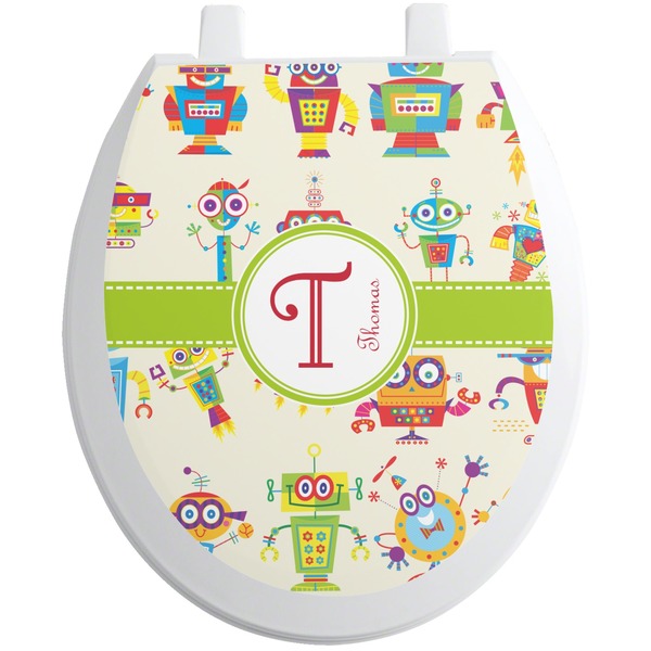 Custom Rocking Robots Toilet Seat Decal (Personalized)