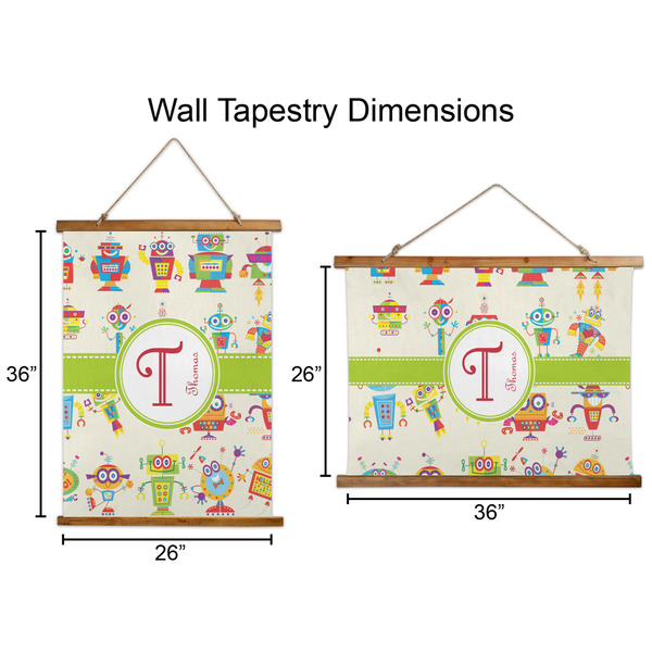 Rocking Robots Wall Hanging Tapestries - Parent/Sizing