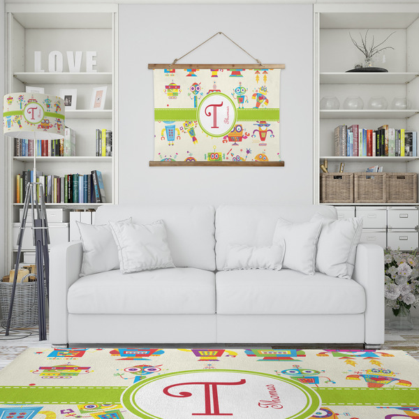 Rocking Robots Wall Hanging Tapestry - IN CONTEXT