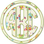 Rocking Robots Monogram Decal - Small (Personalized)