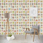 Rocking Robots Wallpaper & Surface Covering (Water Activated - Removable)