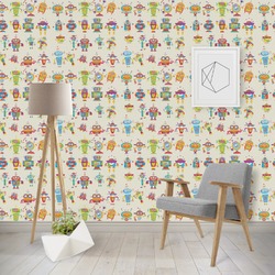 Rocking Robots Wallpaper & Surface Covering (Water Activated - Removable)