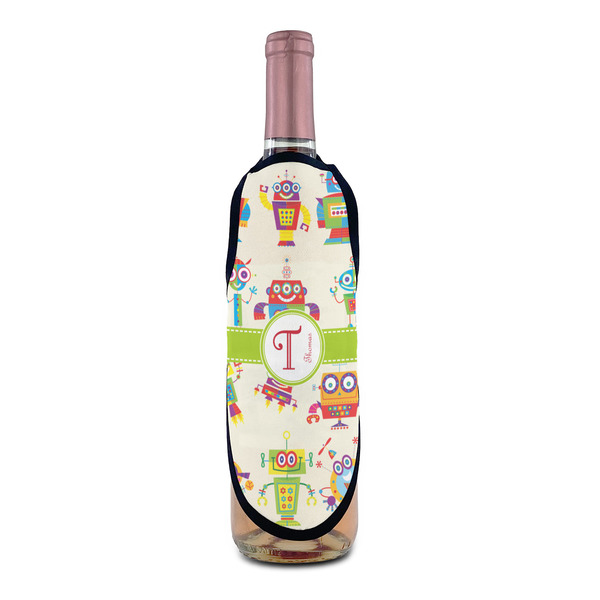 Rocking Robots Wine Bottle Apron - IN CONTEXT
