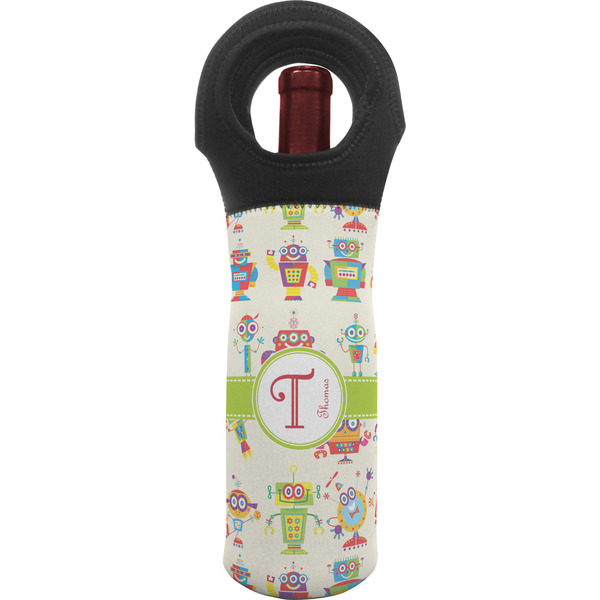 Custom Rocking Robots Wine Tote Bag (Personalized)